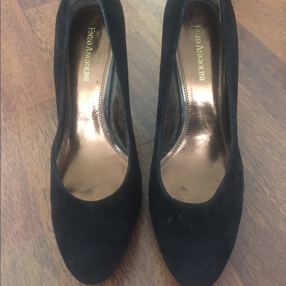 Enzo angolini rounded toe 👠 size 8️⃣ black suede